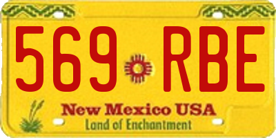 NM license plate 569RBE