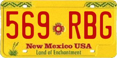 NM license plate 569RBG