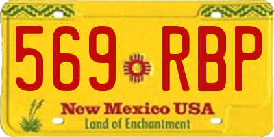 NM license plate 569RBP