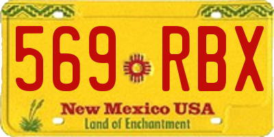 NM license plate 569RBX