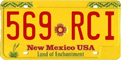 NM license plate 569RCI