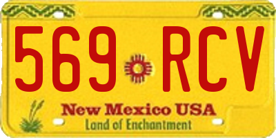 NM license plate 569RCV