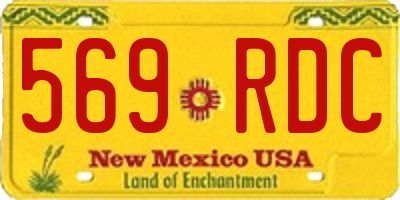 NM license plate 569RDC