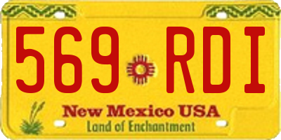NM license plate 569RDI