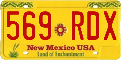 NM license plate 569RDX