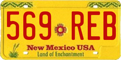 NM license plate 569REB