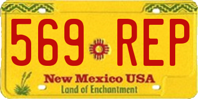 NM license plate 569REP