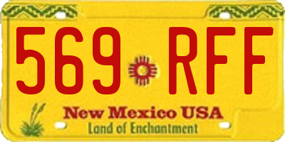NM license plate 569RFF
