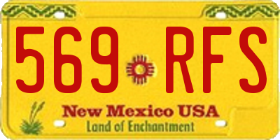 NM license plate 569RFS