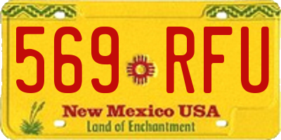 NM license plate 569RFU