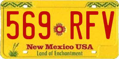 NM license plate 569RFV