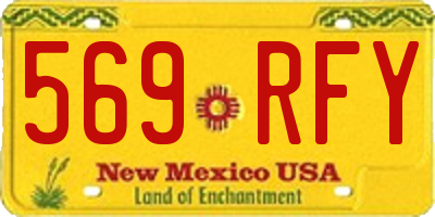 NM license plate 569RFY