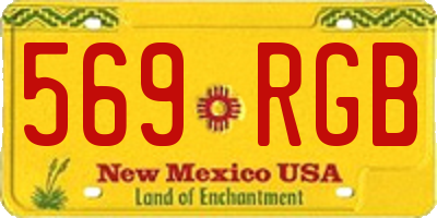 NM license plate 569RGB