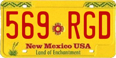 NM license plate 569RGD