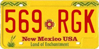 NM license plate 569RGK