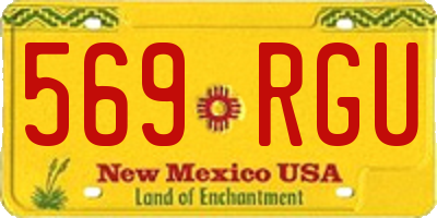 NM license plate 569RGU