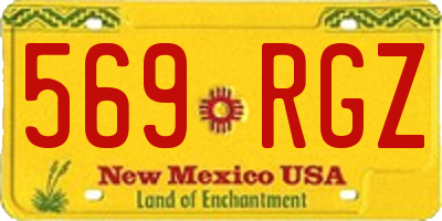 NM license plate 569RGZ