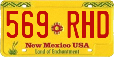 NM license plate 569RHD