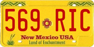 NM license plate 569RIC