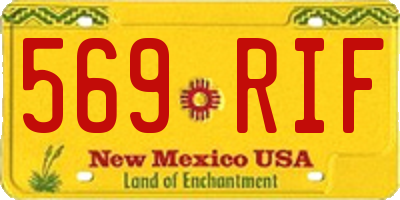 NM license plate 569RIF