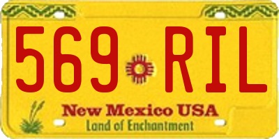 NM license plate 569RIL