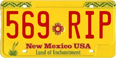 NM license plate 569RIP