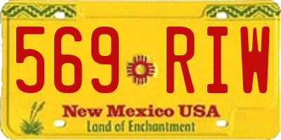 NM license plate 569RIW