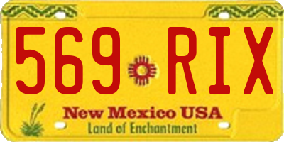 NM license plate 569RIX
