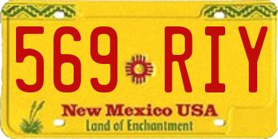 NM license plate 569RIY