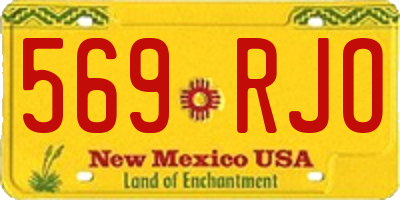 NM license plate 569RJO