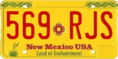 NM license plate 569RJS