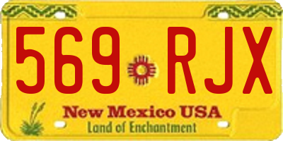 NM license plate 569RJX