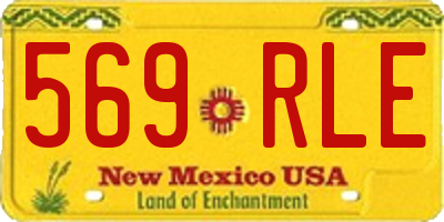 NM license plate 569RLE
