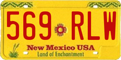 NM license plate 569RLW