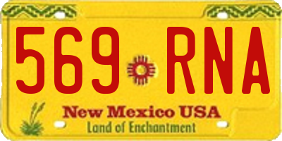 NM license plate 569RNA