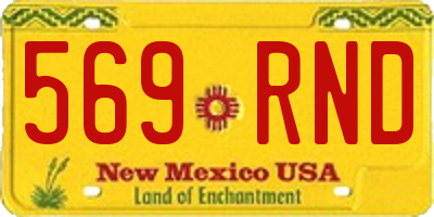 NM license plate 569RND