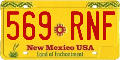 NM license plate 569RNF