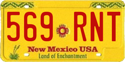 NM license plate 569RNT