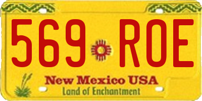 NM license plate 569ROE