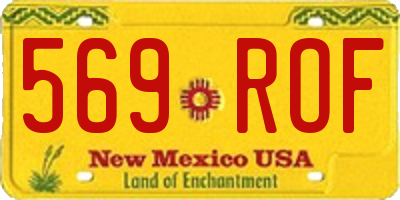 NM license plate 569ROF