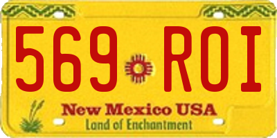 NM license plate 569ROI
