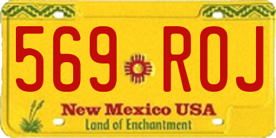 NM license plate 569ROJ