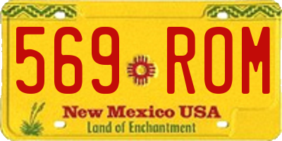 NM license plate 569ROM