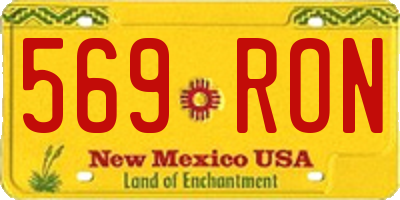 NM license plate 569RON