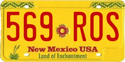 NM license plate 569ROS