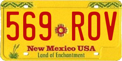 NM license plate 569ROV