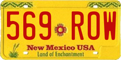NM license plate 569ROW