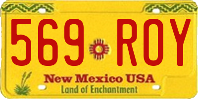 NM license plate 569ROY