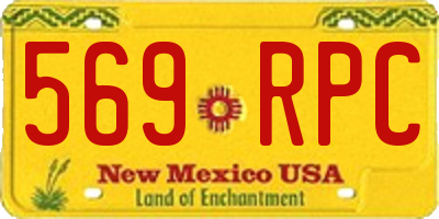 NM license plate 569RPC