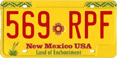 NM license plate 569RPF